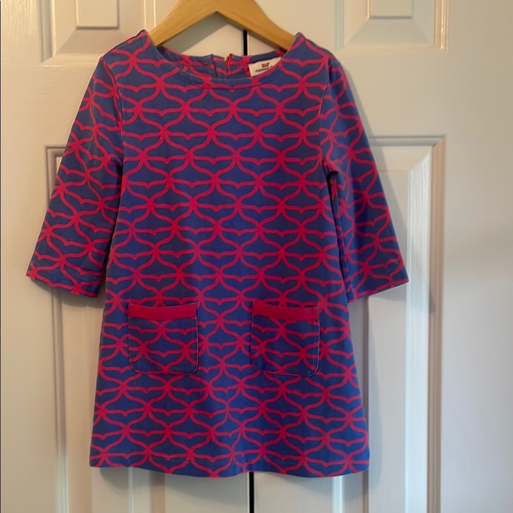 Vineyard Vines Girks pink & blue sheath dress
